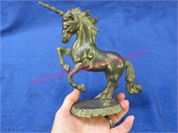 vintage brass unicorn (7-inch tall)