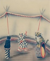 SHIRRELL GRAVES "UNTITLED" CIRCUS PAINTING