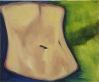 KATE WESSLEMANN "BELLY LAWN" OIL ON CANVAS, 2002