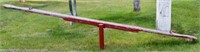 Vintage School Yard Red Wooden Teeter Totter