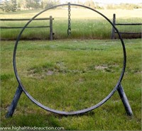 Iron Circle Stand w/ Chain For Garden / Yard Bell