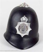 UK Police Officer Black Plastic Toy Costume Hat