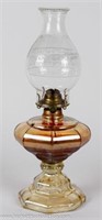 Clear Pressed Glass Kaadan Oil / Kerosene Lamp