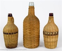 (3) Vintage Decorative Whiskey Decanter Bottles