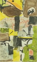 BUGEAUD "NICE" MIXED MEDIA, WATERCOLOR COLLAGE '59