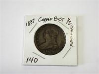 1837 Capped Bust Reeded Edge Reverse 50 Cents