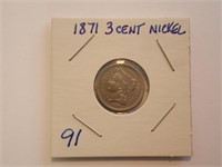 1871 Nickel 3 Cent Piece