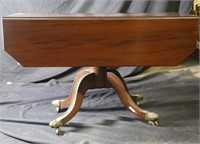 19th CENTURY ENGLISH MAHOGANY DROP LEAF TABLE