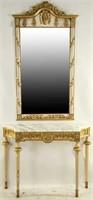 FRENCH CONSOLE & MIRROR