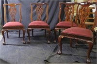 SET OF 4 BALL & CLAW CHAIRS