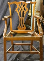 CHIPPENDALE STYLE ANTIQUE ARMCHAIR