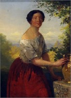 19th C. OIL ON CANVAS PORTRAIT PAINTING