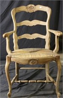 COUNTRY FRENCH LADDER BACK ARMCHAIR