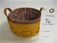 2002 BASKET WITH LEATHER HANDLES