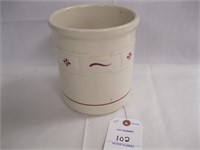 CREAM AND RED SPOON CROCK