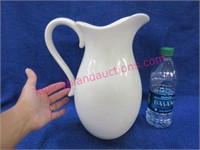modern white pitcher - 11 inch tall