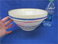 blue & white stoneware bowl - 10 inch bowl