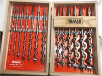 IRWIN WOOD CASE DRILL BITS NEW CONDITION