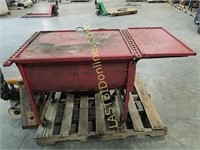 Red metal work bench