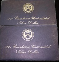 Ikes - 1971 (40% silver) & 76 Bicentennial
