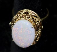 Gold and Opal Ring, 14k