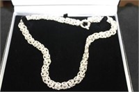 HEAVY STERLING SILVER NECKLACE 48.8 GRAMS