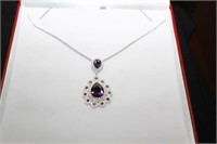 6.68CT CARTIER STYLE AMETHYST NECKLACE