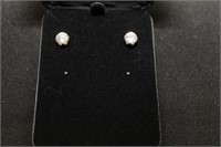 3CT BRILLIANT WHITE SAPPHIRE SOLITAIRE EARRINGS