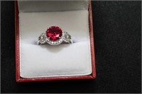3CT RUBY RING - SIZE: 7