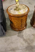 FRENCH DOVE MARBLE TOP ROUND TABLE