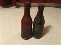 2 Amber Knoxville Dug Bottles