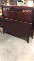 Mahogany Twin Bed w’ Rails