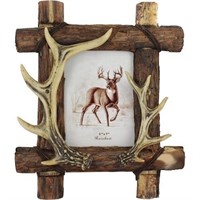 Antler w/ Cabin Wood 5X7 Frame