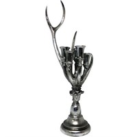 Antler Silvertoned Candleholder