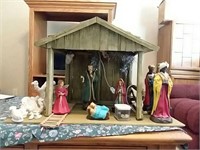 Nativity scene does light up