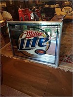 Miller Lite mirror sign