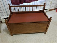 Wooden toy box with replaced lid