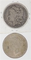 1880 & 1923 UNITED STATES SILVER DOLLARS
