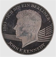 PROOF SILVER JOHN F. KENNEDY BERLIN MEDAL