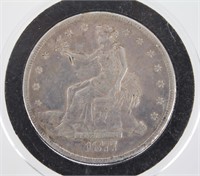 $1.00 UNITED STATES 1877 S SILVER TRADE DOLLAR