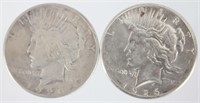 $1.00 UNITED STATES SILVER PEACE DOLLARS