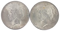 $1.00 UNITED STATES SILVER PEACE DOLLARS
