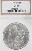 $1.00 UNITED STATES 1884 O MORGAN SILVER DOLLAR