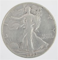 1938 D UNITED STATES SILVER WALKING HALF DOLLAR
