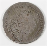 1775 PRUSSIAN SILVER 1/3 THALER GERMAN STATES COIN