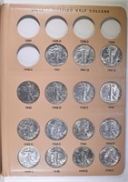 1941-47 SET WALKING LIBERTY HALF DOLLARS BU