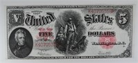 1907 $5 LEGAL TENDER "WOODCHOPPER"