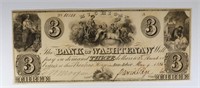 1836 $3 BANK OF WASHTENAW NO. 10101
