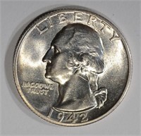 1942-S WASHINGTON QUARTER VERY CH.BU