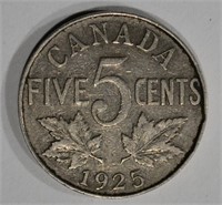 1925 CANADA FIVE CENTS